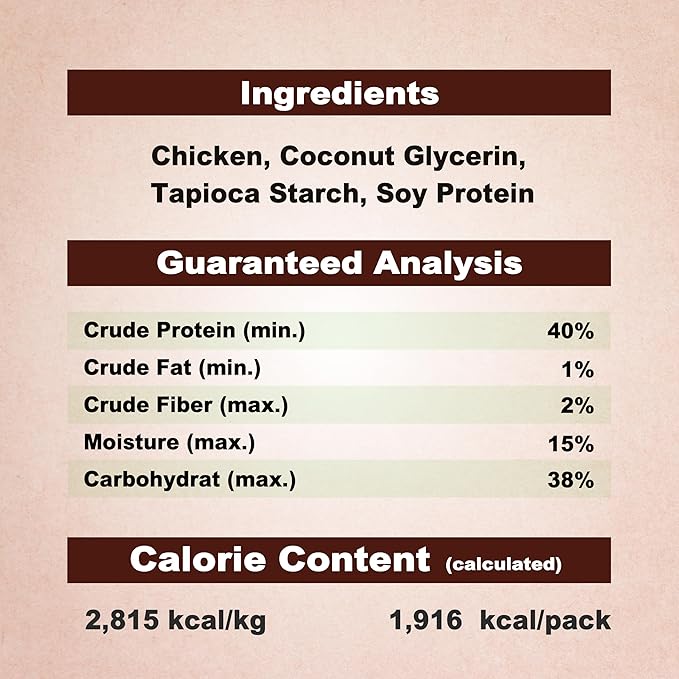 A Freschi srl Chicken Dog Treats, All Natural, Healthy & Easily Digestible, Grain-Free Puppy Chews, Low-Fat, Human Grade Training & Rewards Dog Snacks, Chicken Sliced, 24 oz Pack