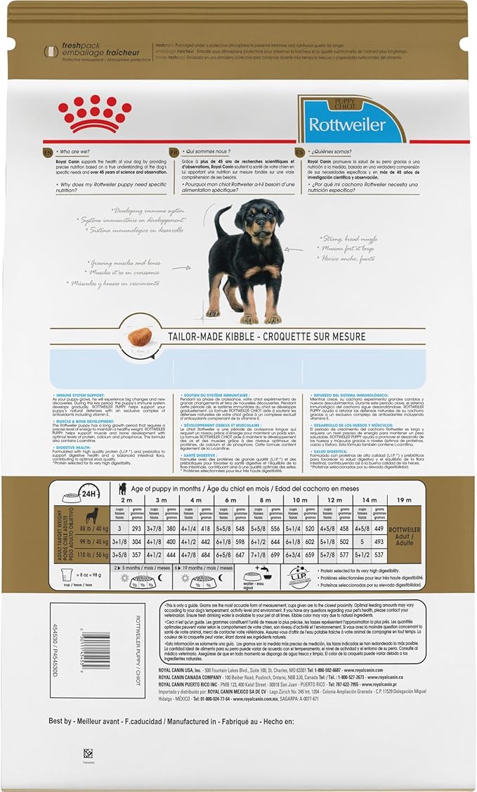 Royal Canin Breed Health Nutrition Rottweiler Puppy Dry Dog Food, 30 lb Bag