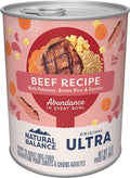 Natural Balance Ultra Premium Wet Dog Food, Beef Formula with Potatoes, Carrots & Brown Rice, 13 Ounce Can (Pack of 12)