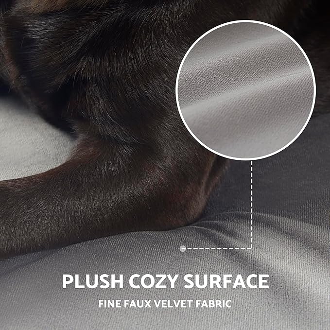 Large Cooling Dog Bed, Waterproof Pet Bed for Indoor & Outdoor Use, Machine Washable Cover with Non-Slip Bottom (35" x 22", for Dogs up to 75lbs)
