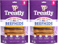 USA Beefhide Chip Rolls 5-6" Dog Chew Treats - Chicken Flavor, 22 Count/2 Pack
