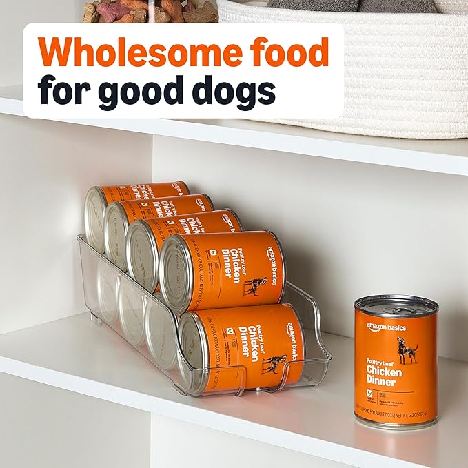 Amazon Basics Wet Dog Food, Poultry Loaf, Chicken Dinner, Made with Real Chicken, 13.2 oz can (Pack of 12)