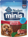 Blue Buffalo Nudges Minis Grillers Made with Real Steak, Natural Dog Treats Mineral-Enhanced for Flavor, 10 oz. Bag