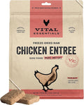 Vital Essentials Freeze Dried Dog Food, Raw Chicken Mini Patties | Complete Meal or Topper | High Protein, Grain Free Dry Dog Food | 14 oz Bag