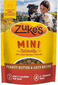 Zuke’s Mini Naturals Dog Training Treats for Dogs, Pet Treats Made with Real Peanut Butter - 10 Oz. Pouch