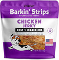 Barkin Burger Strips Made of Only Chicken Grain-Free Dog 12 oz Premium One-Ingredient Digestive Support Dog Jerky Treats, Made in USA Small Batch Healthy Single ingrediens Training Treats