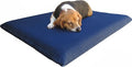 Dogbed4less Gel Memory Foam Dog Bed for Small to Medium Large Pet with Waterproof Internal Cover, Denim Blue External Cover 34X27X3 Inches