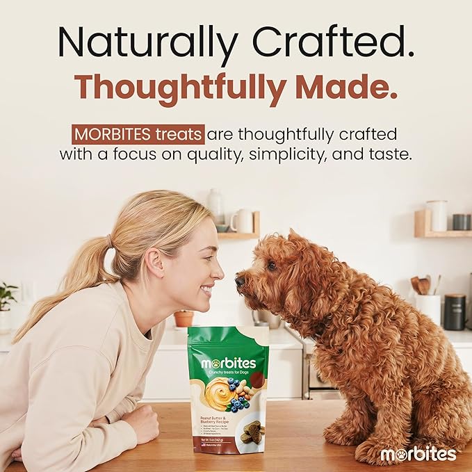 Dog Training Treats - Peanut Butter & Blueberry, Crunchy Oven-Baked, All Natural, Small Bites for Sensitive Stomachs, Made in USA, 5 oz