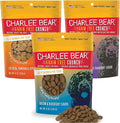 Charlee Bear Crunchy Dog Training Treats, Low Calorie (3 Kcal), Grain Free Natural Mini Dog Treats for Puppies, Small, Medium & Large Dogs, USA Made, Healthy 3 Flavor Variety Pack 8oz (3-Pack)