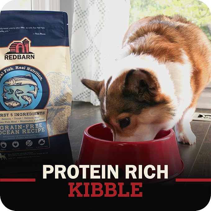 Redbarn Whole Grain Large Breed Dog Food Kibble - Beef & Lamb Recipe - Made in USA No Chicken Recipe with Functional Ingredients to Support Healthy Heart, Joints, Digestion, Skin & Coat - 28lb