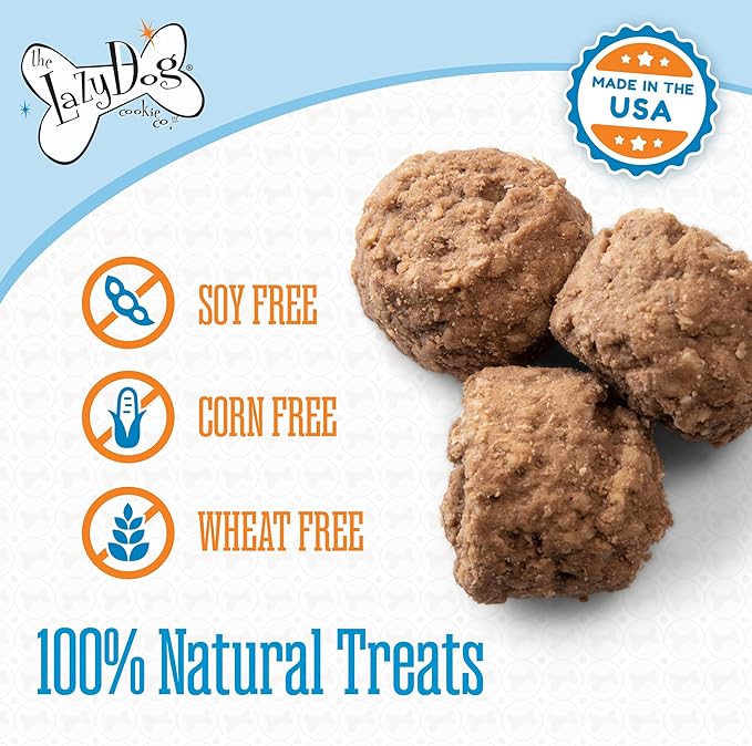 The Lazy Dog Cookie Co. Soft Dog Treats, Mutt Mallows Strawberry Smoochies, for Small, Medium and Large Dogs, Wheat-Free, Baked in The USA, 5 oz. (Pack of 2) Strawberry