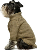 Fitwarm Thermal Knitted Dog Sweater Doggy Winter Coat Pet Clothes Doggie Turtleneck Jacket Puppy Outfits Cat Sweatsuit Sage Green Large