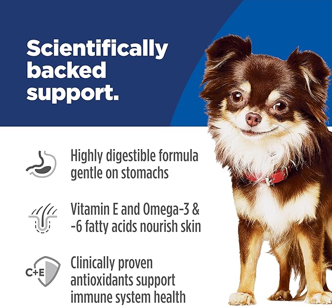 Hill's Science Diet Adult 1-6 Sensitive Stomach & Skin Small & Mini Breeds Dry Dog Food, Chicken Recipe, 15 lb. Bag (Updated Formula)