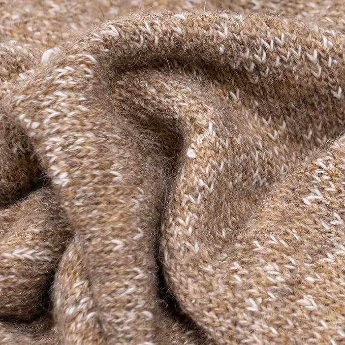 Fitwarm Knitted Dog Hoodie Sweater, Winter Clothes for Small Dogs Boy Girl, Lightweight Pet Hooded Sweater, Heather Khaki, Small