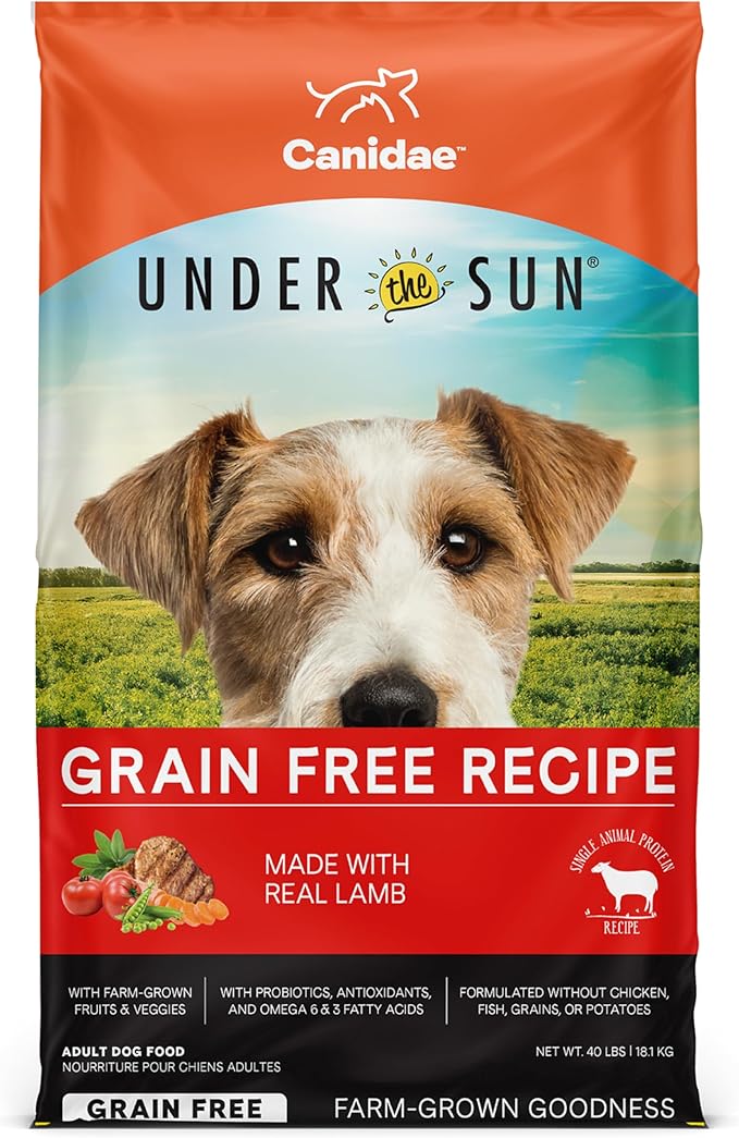 Canidae Under the Sun Premium Dry Dog Food For Puppies, Adults and Senior Dogs, Lamb Recipe, 40 Pounds, Grain Free