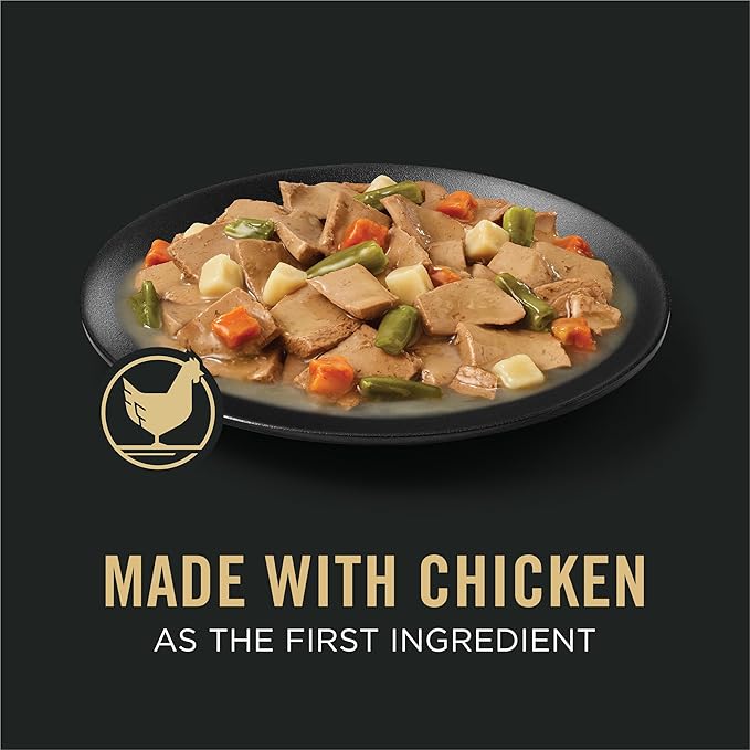 Purina Pro Plan Complete Essentials Slices Chicken and Vegetables Entree in Wet Dog Food Gravy - (Pack of 12) 13 oz. Cans