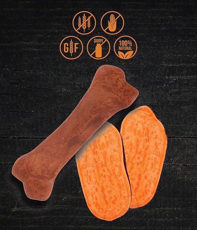 Wholesome Pride Natural & Healthy Sweet Potato Highly Digestible Dog Chews, USA Made, Medium - 2 Pack