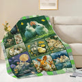 Bunny Throw Blanket Rabbit Bunny Stuff Gifts for Kids Girls Boys Adults Women Men Soft Cozy Warm Plush Fluffy Fuzzy Fleece Blanket 50''X60''