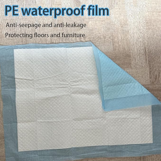100 Pcs Guinea Pig Pee Pads, Disposable Rabbit Cage Liners Bunny Potty Training Accessories with Quick-Dry Surface for Puppy Kitten Hamsters Hedgehog（12.9"x17.7"） (Blue, S)