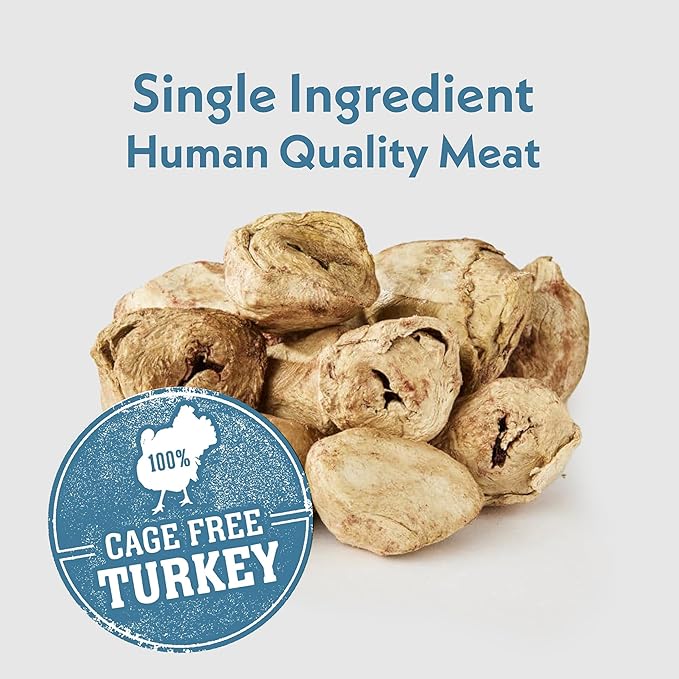 Fresh Is Best Turkey Heart Nuggets Freeze Dried Dog Treats – Raw Freeze Dried Treats for Dogs & Cats in Resealable Zipper Bag – High-Protein Single Ingredient – Made in The USA