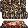 Homimp 2 Pcs Guinea Pig Pee Pads,Self Heating Guinea Pig Bed Pads for Winter Keep Warm,Washable&Anti Slip Small Animal Beds for Indoor Rabbit Hamster Squirrel Hedgehog Chinchilla Ferret,Black 24"x47"