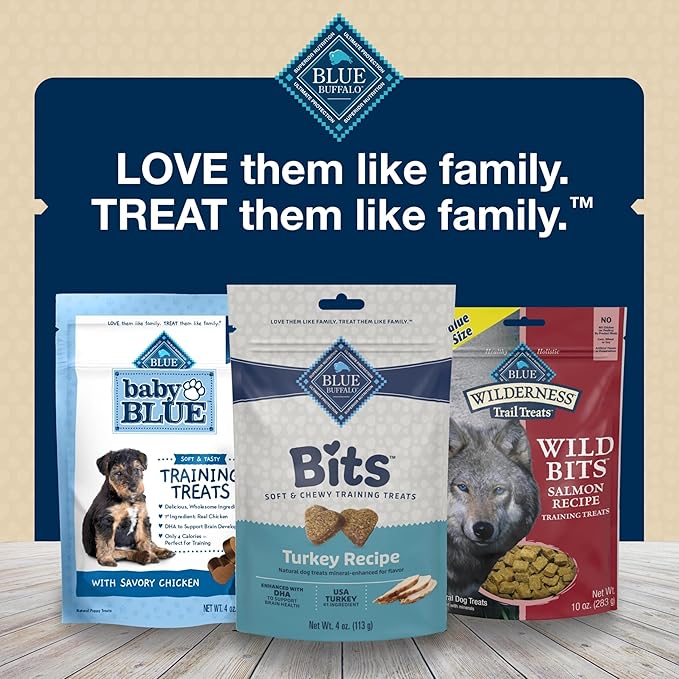 Blue Buffalo Blue Bits Natural Soft-Moist Training Dog Treats, Turkey 4-oz (6 Pack)