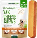 BARK&SPARK Yak Cheese Himalayan Dog Chews - 100% Natural & Long Lasting Dog Treats, Yak Milk Chews for Small, Medium & Large Dogs (1 Large Chew)