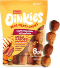Hartz Oinkies Mega Kabobs with 100% Real Chicken Breast, Duck, Carrot & Sweet Potato Flavorful Beefhide-Free Natural Dog Treats, 8 Count