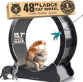 Nordic Beast 48'' XL Cat Wheel – Safe, Quiet & Stable Exercise Wheel for Large Indoor Cats up to 45 lbs – 15.7'' Extra-Wide Surface Fits 2 Cats Side by Side & Prevents Wobbling, 1-Year Warranty