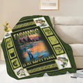 Fish Throw Blanket Fishing Stuff Gifts for Kids Girls Boys Adults Women Men Soft Cozy Warm Plush Fluffy Fuzzy Fleece Blanket Decor 50''X60''
