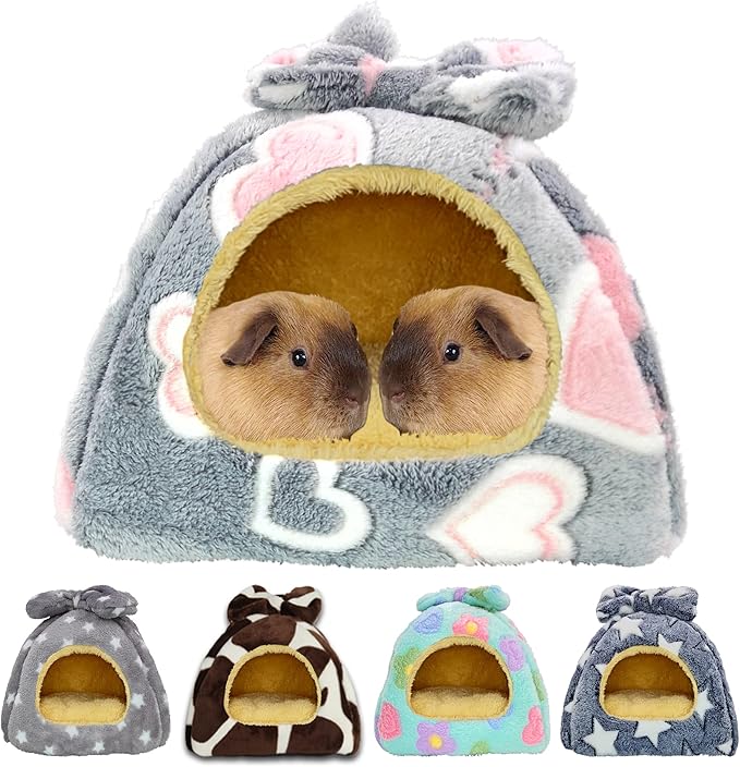 Guinea Pig Bed, Guinea Pig Warm Hideout House Accessories Cozy Bed for Small Animals Hamsters Chinchillas Dwarf Bunnies Hedgehogs. L, Greyheart