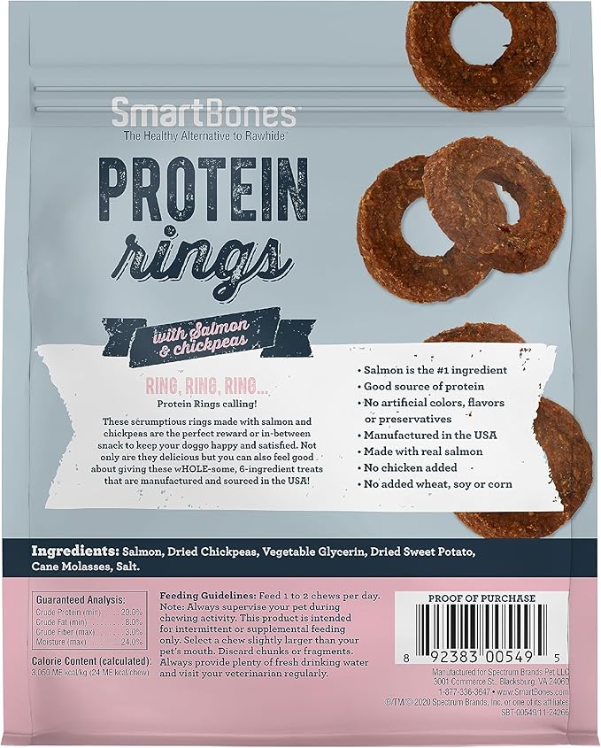 SmartBones Protein Rings with Real Salmon and Chickpeas, 5 OZ