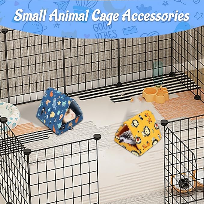 YUEPET 2 Pack Guinea Pig Bed - Washable Guinea Pig Hideout and House Small Animal Hideout Cage Accessories for Guinea Pigs Chinchillas Dwarf Rabbits Hamsters Hedgehogs