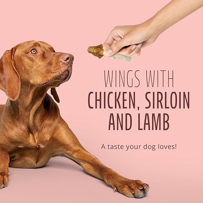 Better Belly Dog Chew, Chicken, Lamb & Sirloin Flavored Wings, 4.9 oz, 10 ct