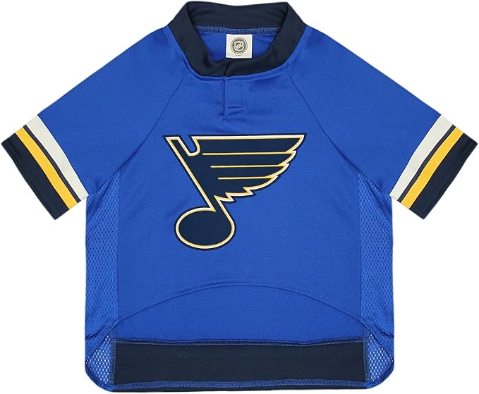 NHL St.Louis Blues Jersey for Dogs & Cats, Medium. - Let Your Pet Be A Real NHL Fan!