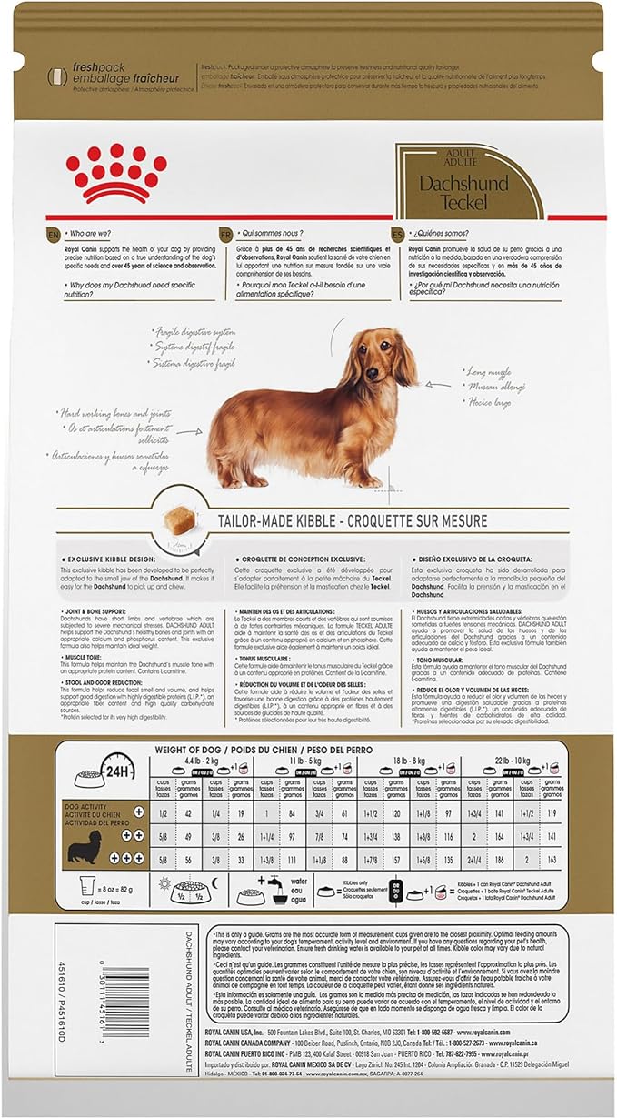 Royal Canin Breed Health Nutrition Dachshund Adult Dry Dog Food, 2.5 lb Bag