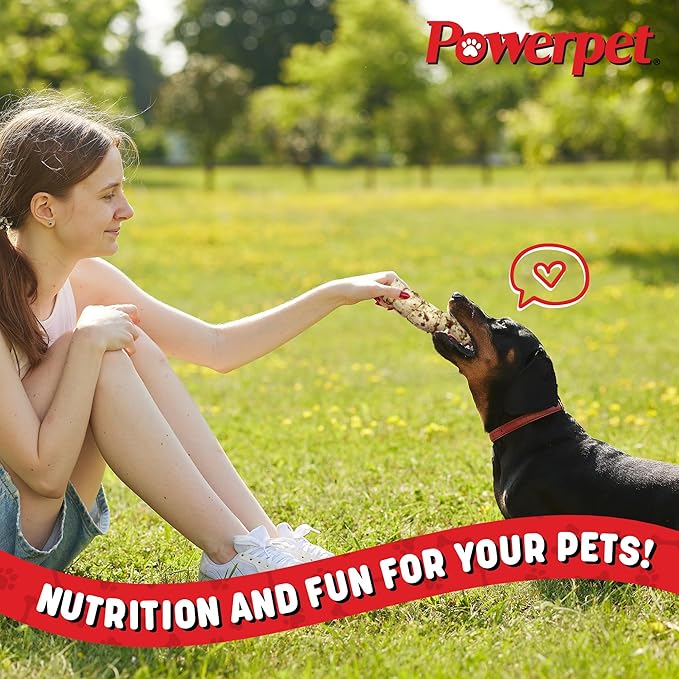 Powerpet Treats Bully Beef Cheek Rolls for Dogs - 100% Natural & Highly Digestible - High Protein, Low Fat - No Rawhide - Soft & Thick Chew Treat - Good Dental Hygiene - Bully Sprinkled Flavor - 1pc