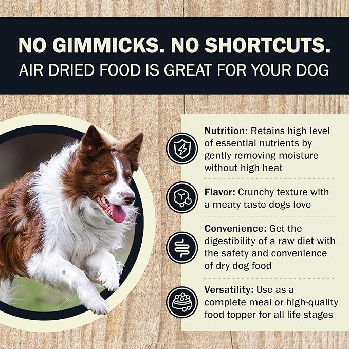 Redbarn Powerfood Air Dried Dog Food - 96% Chicken & Chicken Organs - High Protein Grain-Free Non-GMO Premium Dry Full Feed or Topper Made in USA with Omega 3 Salmon Oil Flaxseed - 5lb