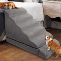Dog Stairs for High Beds 30-36 inches Tall, 30 Inch Height 6 Steps Doggie Ramp for High Bed, Non-Slip Sturdy Dog Steps, 30D Foam Pet Stairs for Old Dogs/Cats
