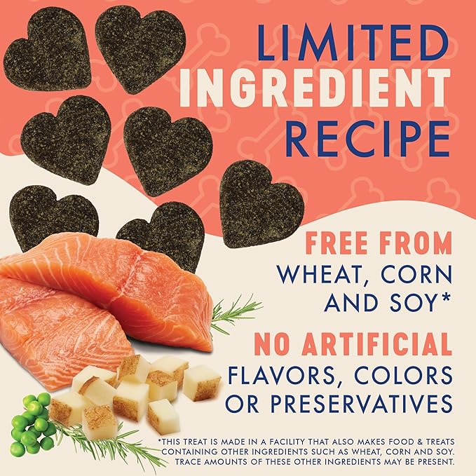 Finley's Salmon Hearty Bites, Soft & Chewy Treats for Dogs, Nutrient Packed, Sweet Potato & Flax Seed,12oz, 6 Pack