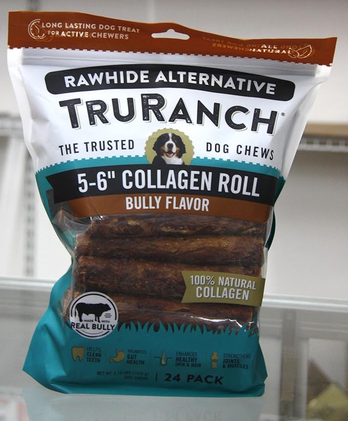 Collagen Roll 5-6'' Bully Flavor, 24 ct., 3.16 Pound (Pack of 1)