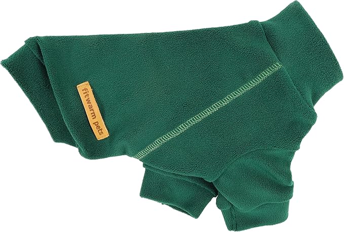 Fitwarm 3 Pack Fleece Dog Sweater, Turtleneck Dog Sweatshirt, Dog Winter Clothes for Small Dogs Boy Girl, Pet Pullover Jumper, Cat Apparel, Dark Green, Teal Green, Olive Green, XXL