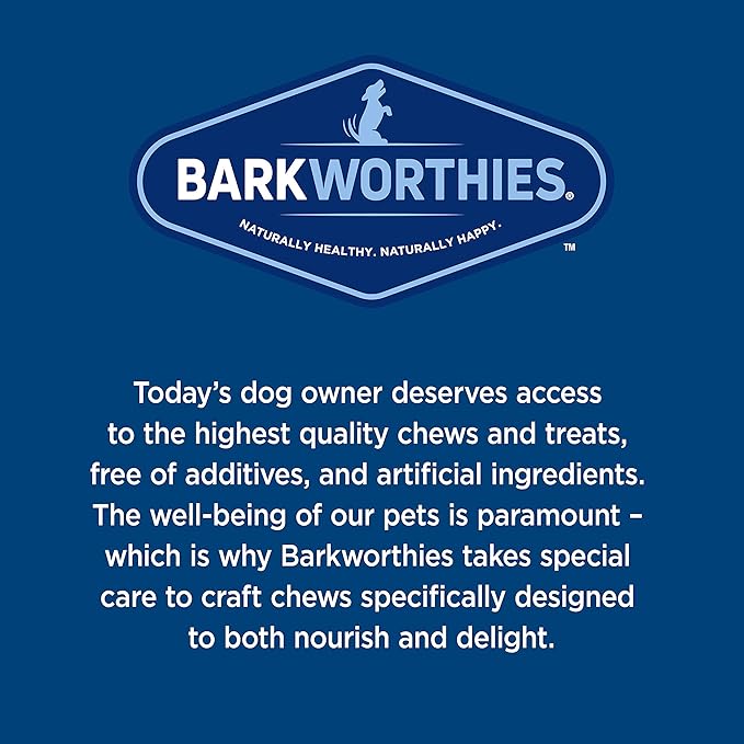 Barkworthies 6 Inch Beef Gullet Sticks - 12 Count (Pack of 1) - Protein-Packed, Supports Dental Health, Quick Hollow Snack, Great for Older Canines or Teething Puppies
