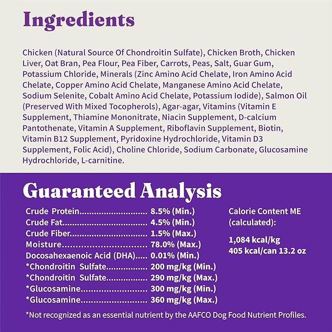 Halo Senior Wet Dog Food Whole Chicken Recipe, Grain Free Real Meat Canned Dog Food for Senior Dogs, Meal or Topper, 13.2 Oz Can (Pack of 6)