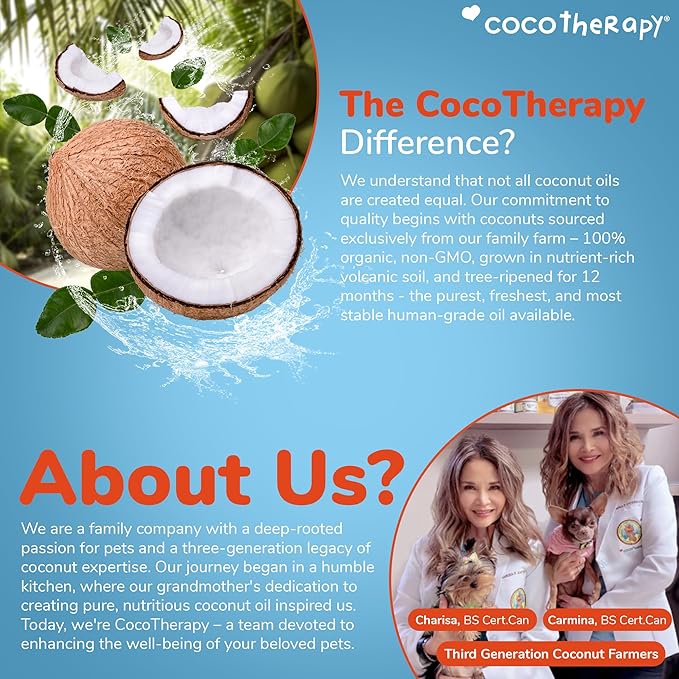 Cocotherapy Coco-Charms Blueberry Cobbler - Organic Dog Treats, All Natural, Vegan Training Treat for Dogs with Organic Coconut Oil
