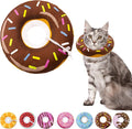 Seyezo Cat Cone Collar Soft, Adjustable Cat Recovery Collar for Small Medium Large Cats, Cute Donut E Collar After Surgery, Cone for Cats to Stop Licking Kitten Cones (Donut Brown, Medium)