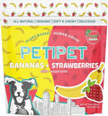 PETIPET Bananas+Strawberries Plant-Based Fruit Dog Treats - Strawberry, Apple, Banana Soft & Chewy Treats - Healthy, Vegetarian, Vegan - Organic Ingredients, Low-Protein, Hypoallergenic, Gluten-Free