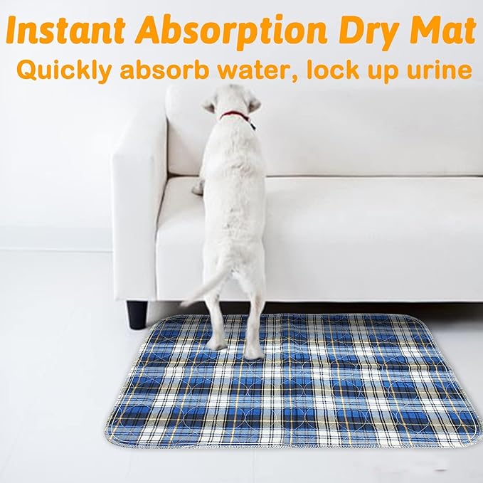 kathson 4Pcs Guinea Pig Cage Liner, 18”x24” Washable Rabbit Pee Pads Waterproof Reusable Pee Mats for Guinea Pig Rabbit Bunny Hamster Cat Puppy Small Animals