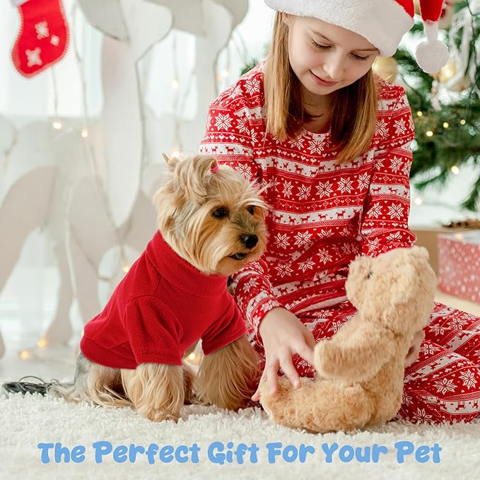 5 Pcs Fleece Dogs Sweaters for Small Medium Large Puppy Cat Pet Winter Soft Warm Pullover Jumper Turtleneck Sweatshirt Clothes Apparel Outfit (M)