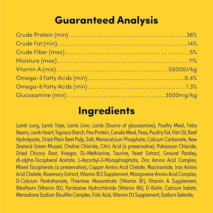 RawMix50 Premium Freeze-Dried Raw Grass-Fed Lamb Recipe Dog Food, Protein Rich, Includes Kibble, Non-GMO, No Wheat or Corn, 12 oz